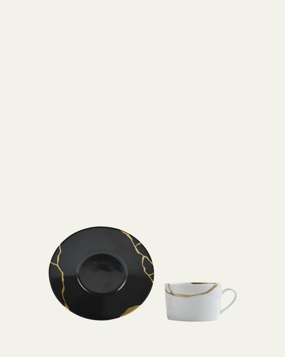 Kintsugi Charbon Tea Saucer Only
